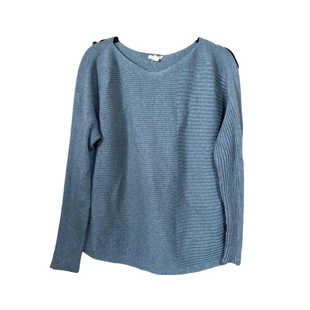 Eileen Fisher lyocell organic cotton silk textured bateau neck sweater women's S
